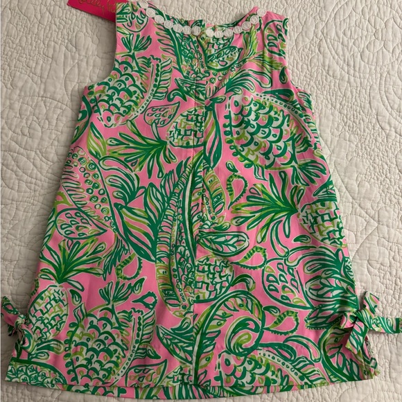 NWT Lilly Pulitzer Little Lilly Classic Shift Mandevilla Baby Fin and Flippers - Picture 3 of 4